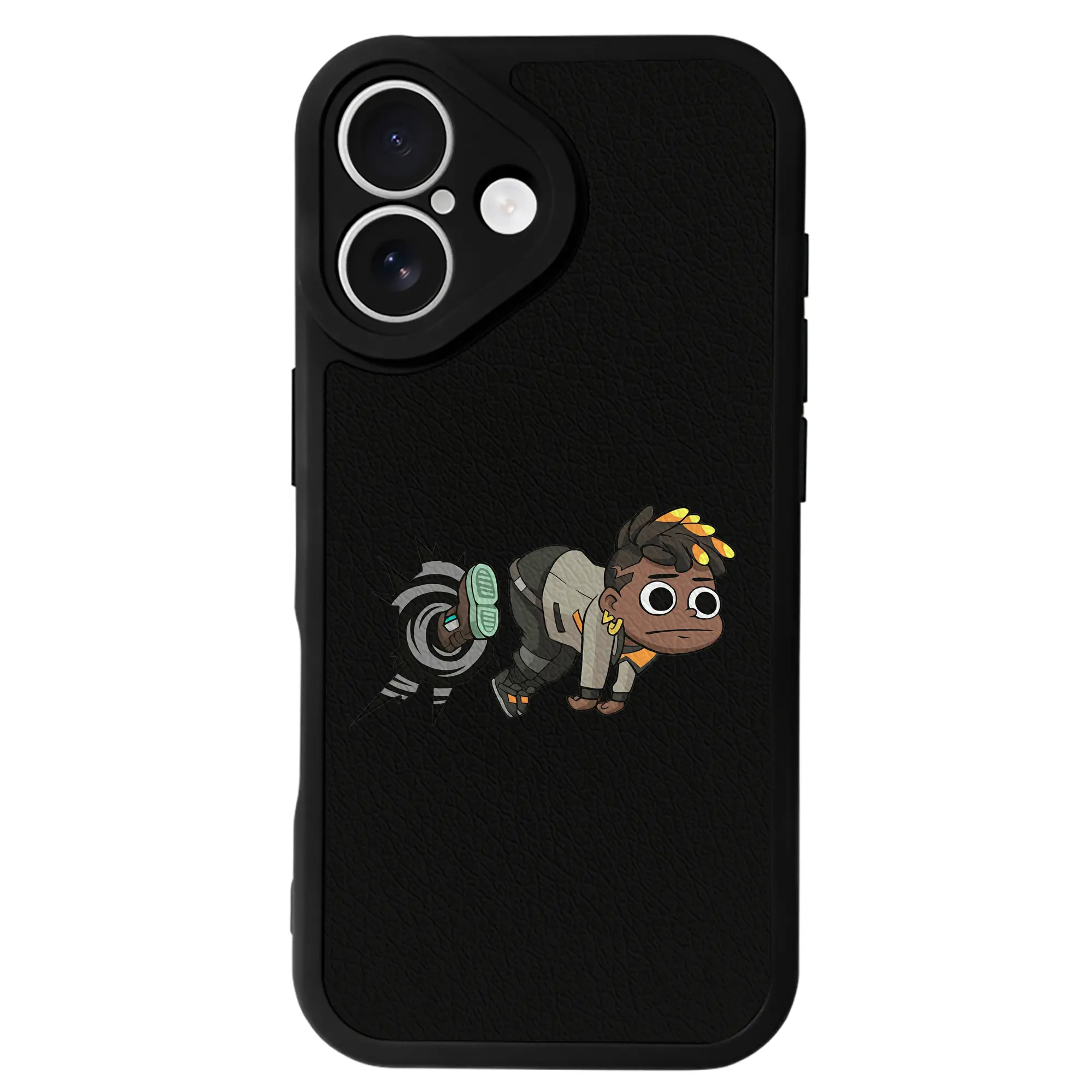 VALORANT グッズ,フェニックス - IPhone 16シリーズ対応 ・ シリコンスマホケース ・ レザー調 ・ 高精度フィット ・ 耐衝撃 ・ ワイヤレス充電対応 ・ 精密カット